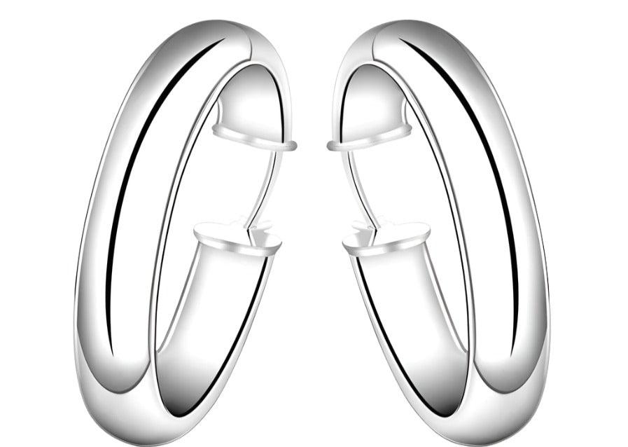 Hoop Thick Earring Sterling Silver 925