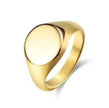 Ring Handmade Highly Polished Stainless Steel 18k Gold PVD Oval