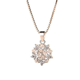 Necklace Flower with Zirconia