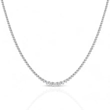 Full moissanite tennis necklace With Certificate 3-5mm Size Gradient Diamond