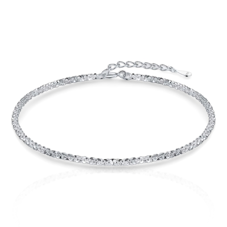 Moissanite Diamond Tennis Necklace Chain Adjustable